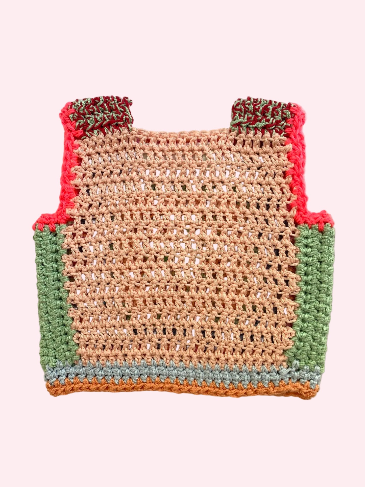 Marvelous Crochet Vest- Pastel and neon- 2/4T