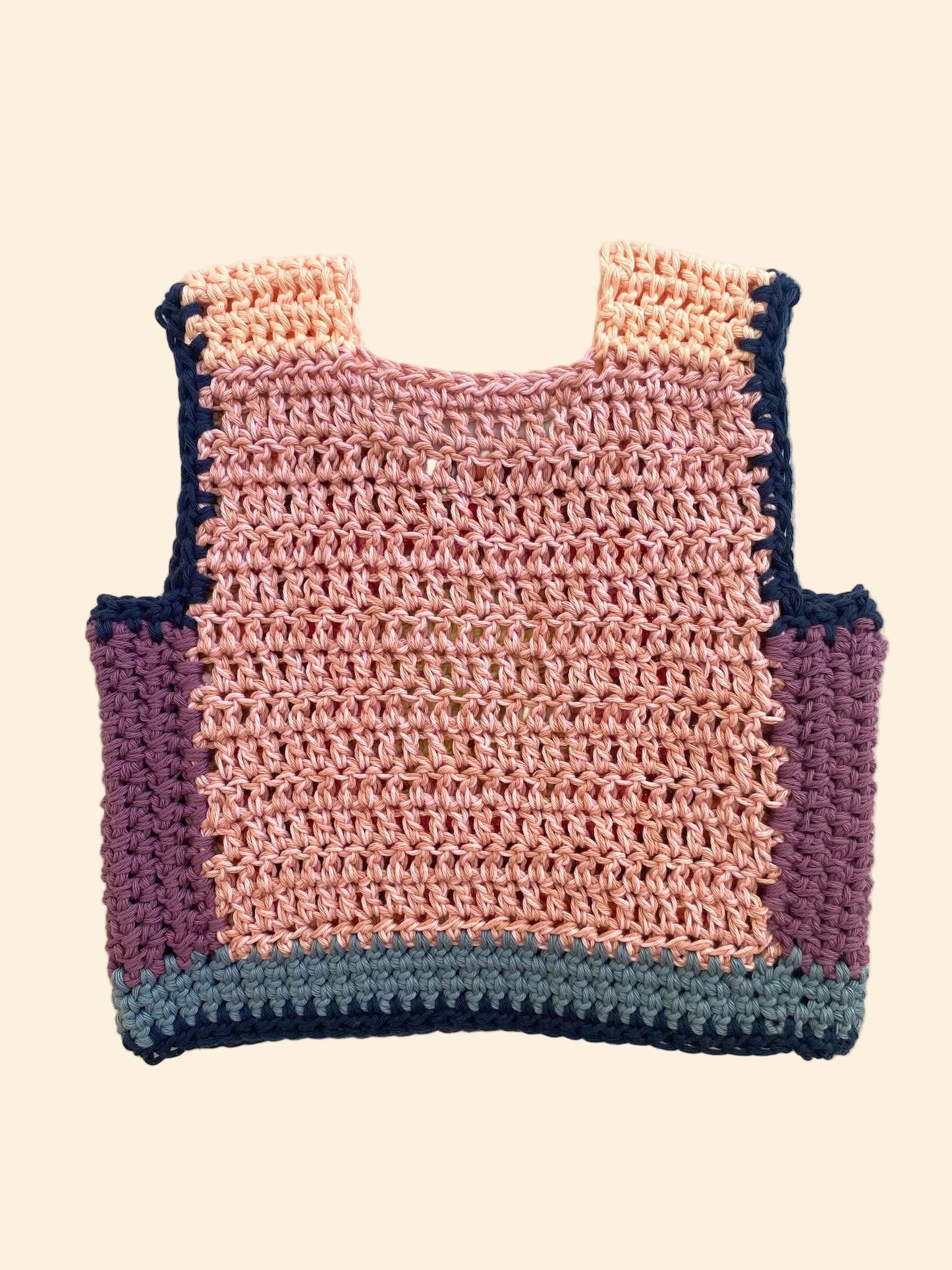 Marvelous Crochet Vest- Earth & purple- 4/6T