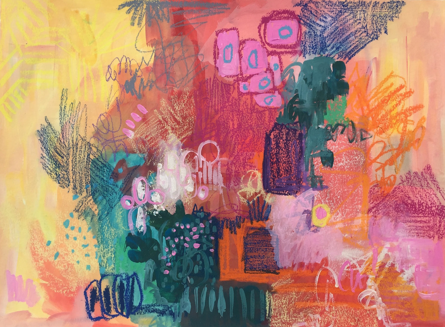 asbtract art piece lula aldunate colors