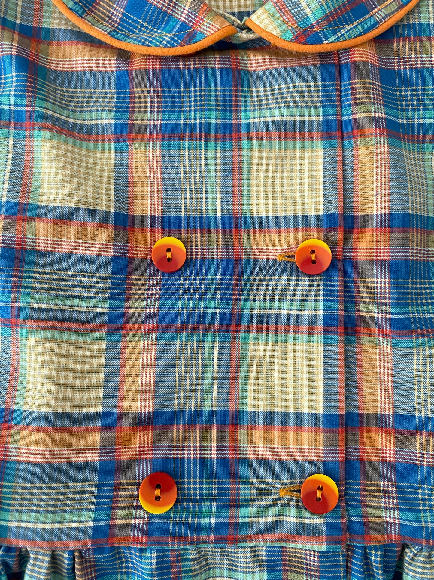 Plaid sleeveless dress- Vintage deadstock
