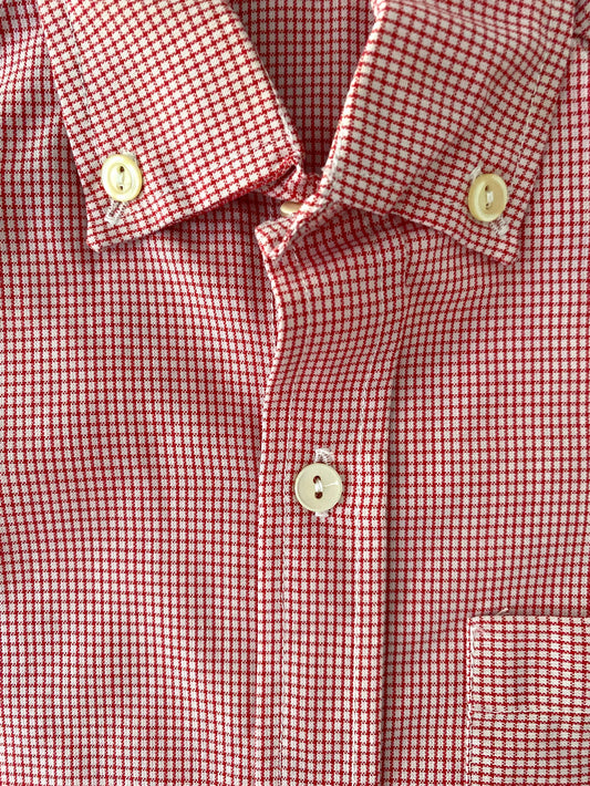 Vichy button down shirt- Vintage deadstock