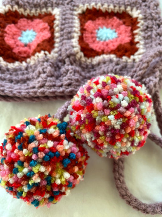 Poppy hand knitted Bonnet- Lilac- Kid 6/ 10T