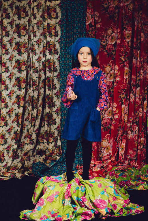 Lucky Romper Raspberry Corduroy Organic