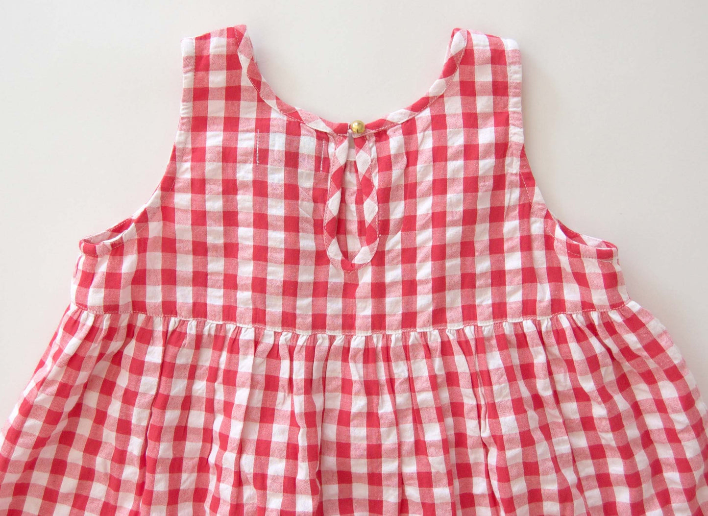 GIRL DRESS- Colette Strawberry gingham girl maxi dress