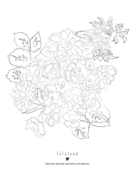 FREE Printable coloring lulaland Flowers Nr 1- Download it!