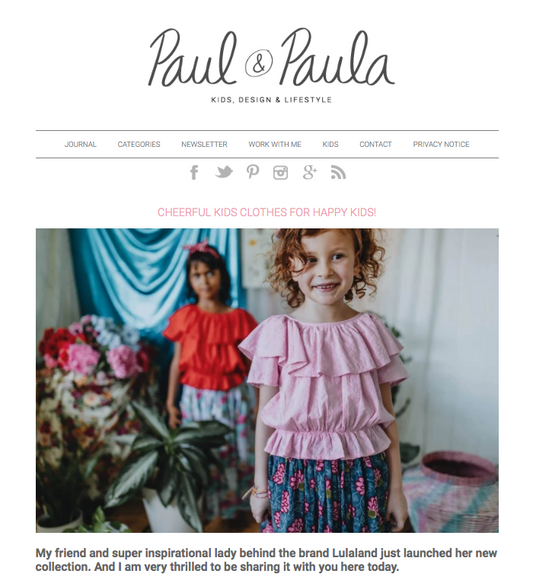 lulaland Spring collection at Paul & Paula