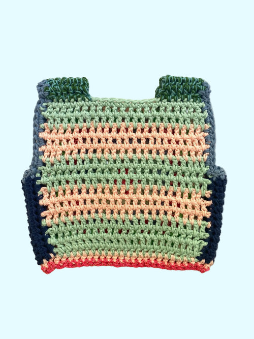 Marvelous Crochet Vest- Ice mix- 12/18m