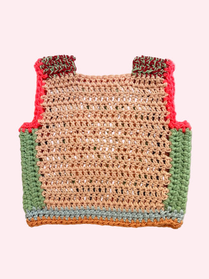 Marvelous Crochet Vest- Pastel and neon- 2/4T
