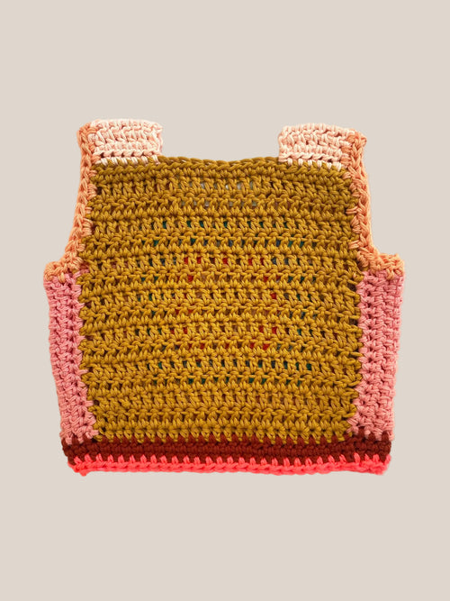 Marvelous Crochet Vest- Cotton Pinks- 2/4T