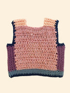 Marvelous Crochet Vest- Earth & purple- 4/6T