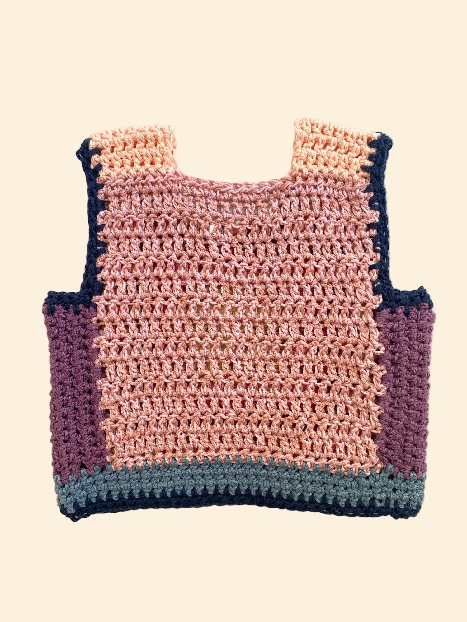 Marvelous Crochet Vest- Earth & purple- 4/6T