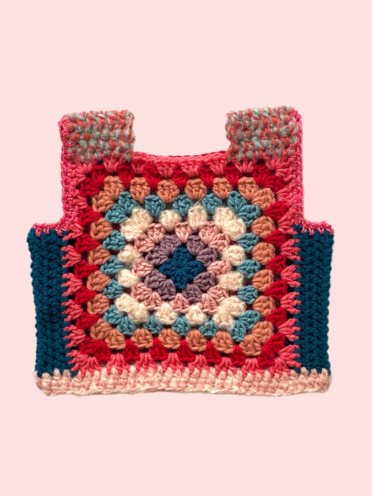 Colorful crocheted vest for children