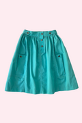 Teal midi skirt- Vintage deadstock