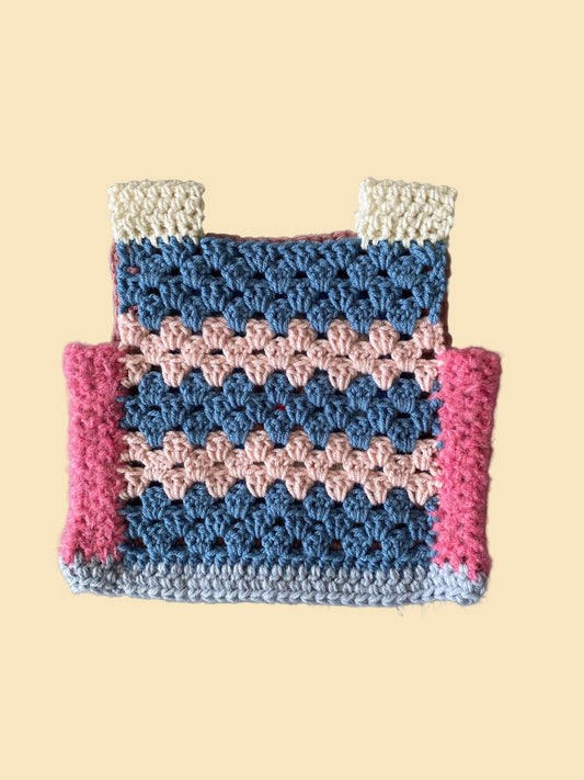 Marvelous Crochet Vest- Pink & Blue- 2/4T