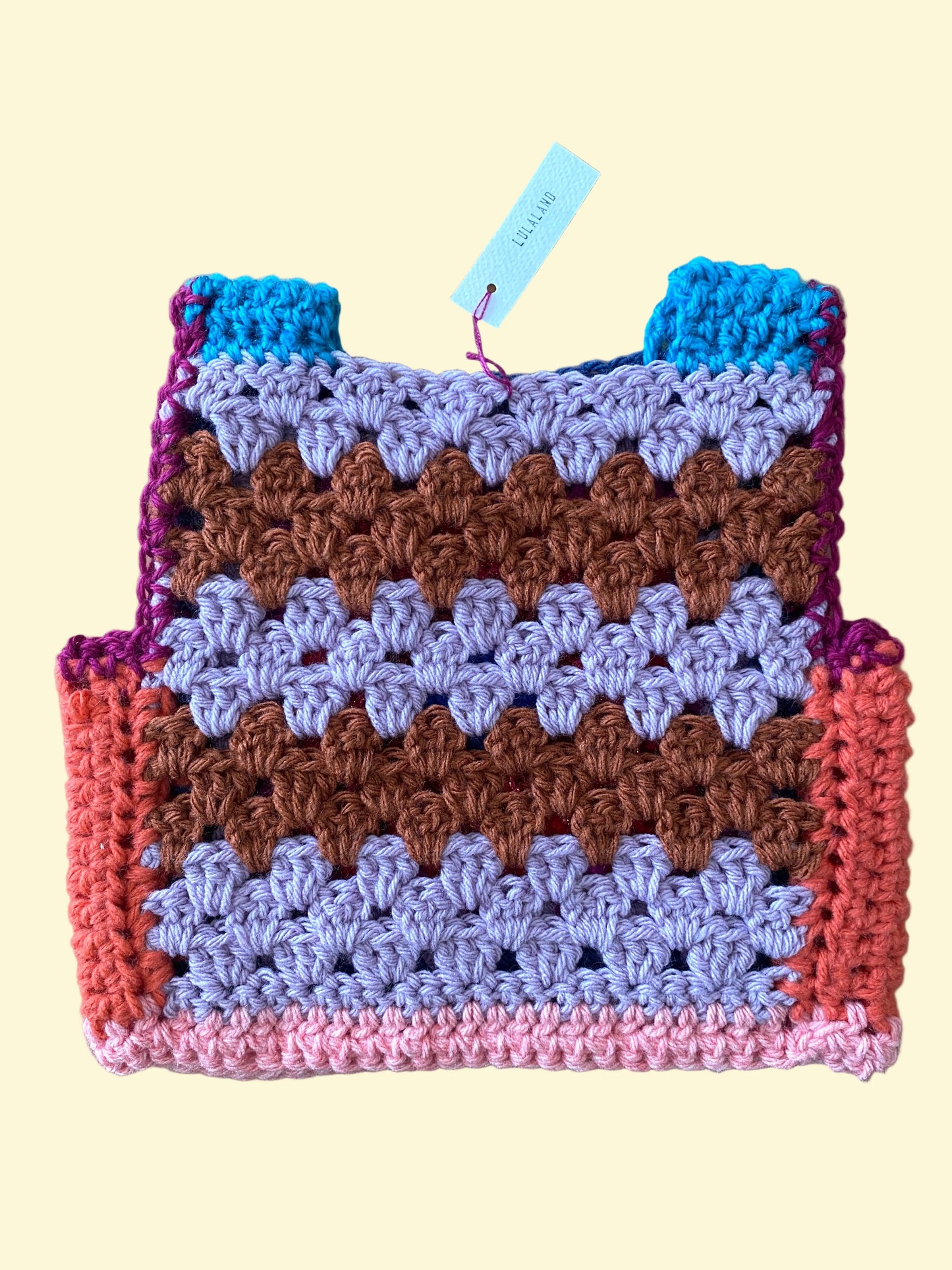 Marvelous Crochet Vest- Red & Blue- 12m