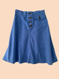 Dark blue midi skirt- Vintage deadstock