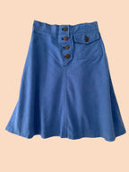Dark blue midi skirt- Vintage deadstock