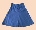 Dark blue midi skirt- Vintage deadstock