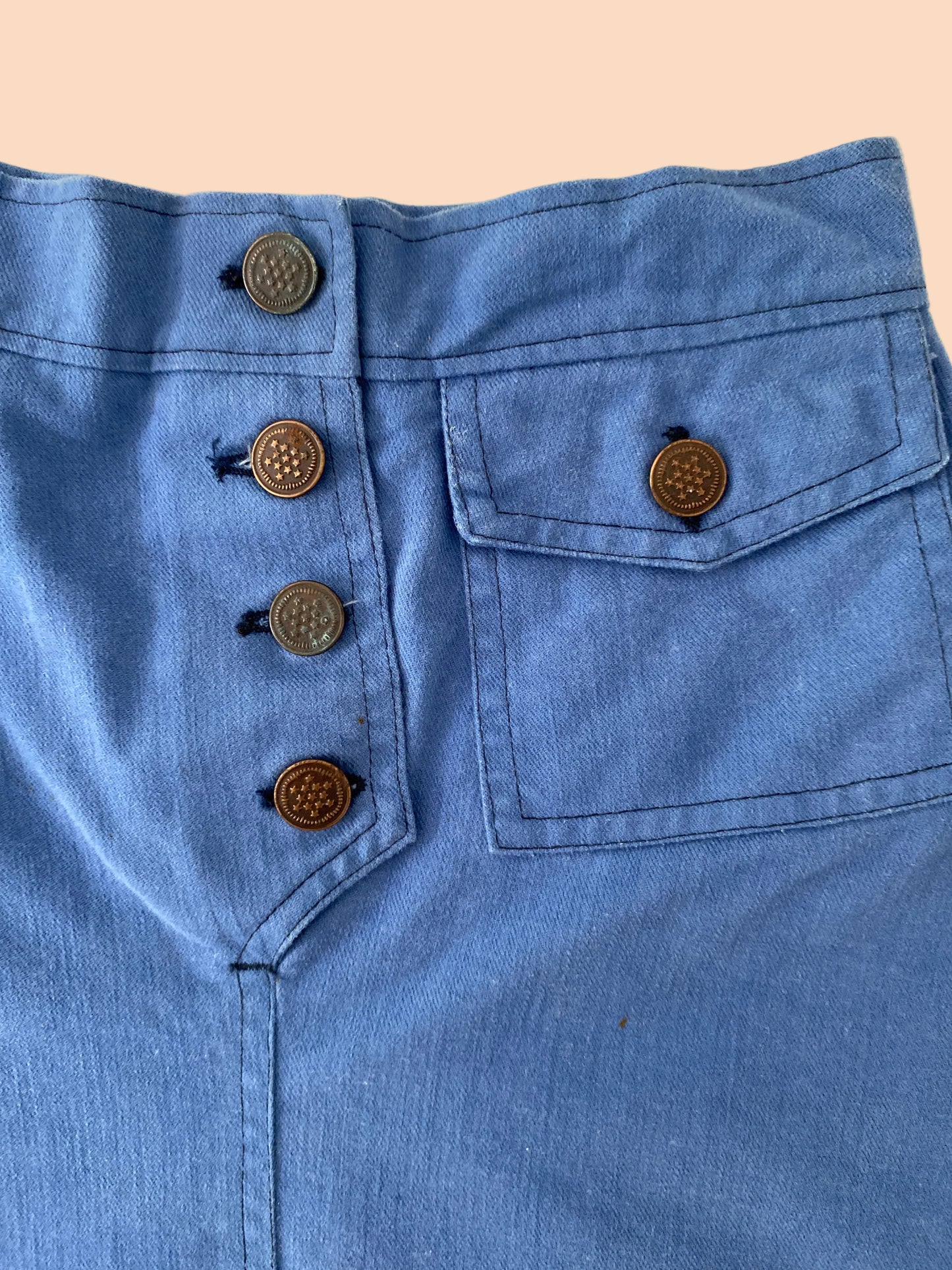 Dark blue midi skirt- Vintage deadstock
