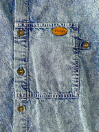 Denim button down short sleeves shirt- Vintage deadstock