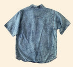 Denim button down short sleeves shirt- Vintage deadstock