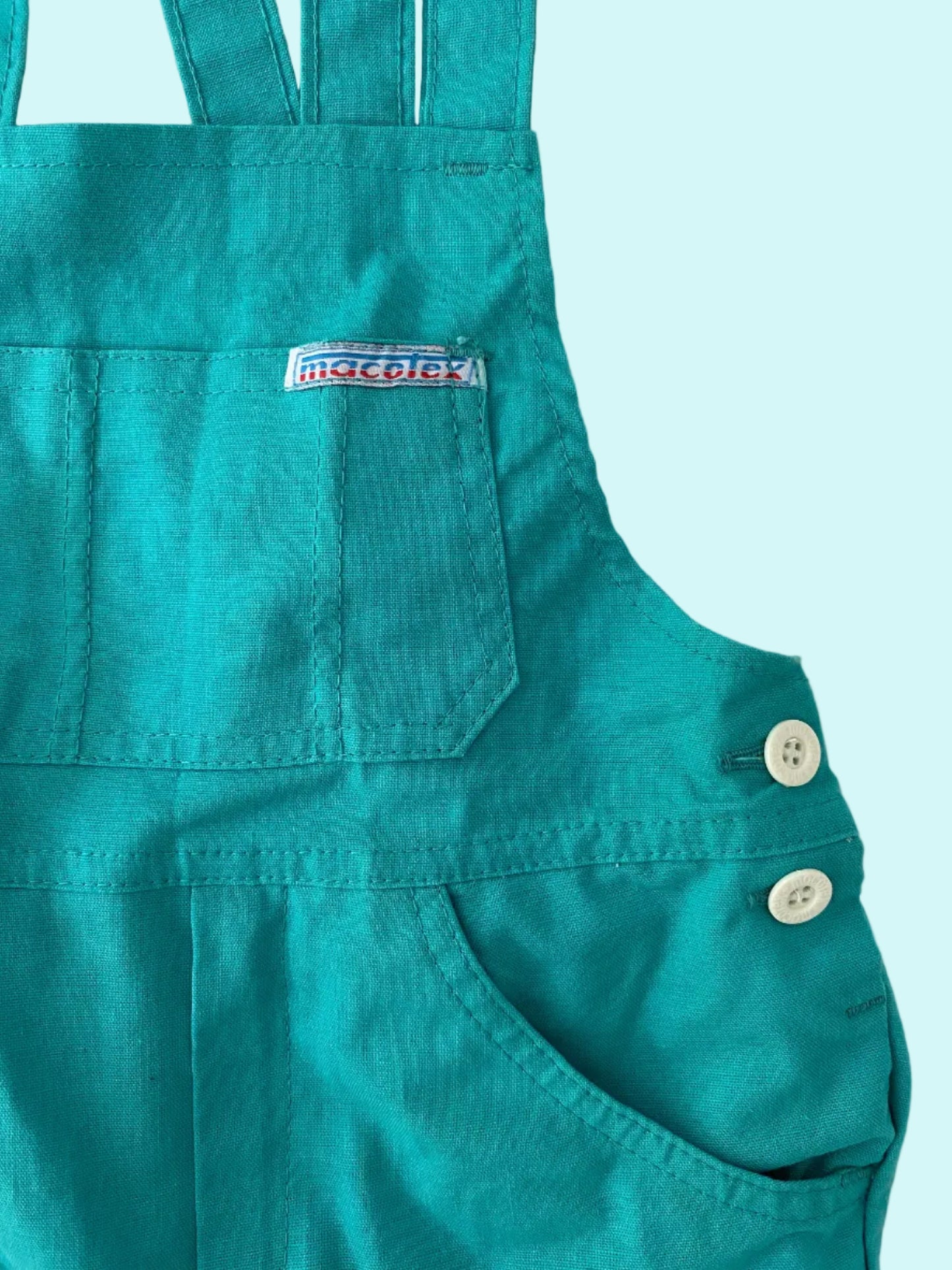 Teal dungaree- Vintage deadstock