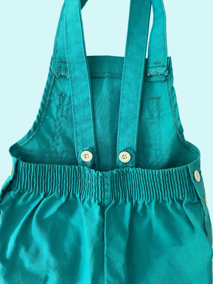 Teal dungaree- Vintage deadstock