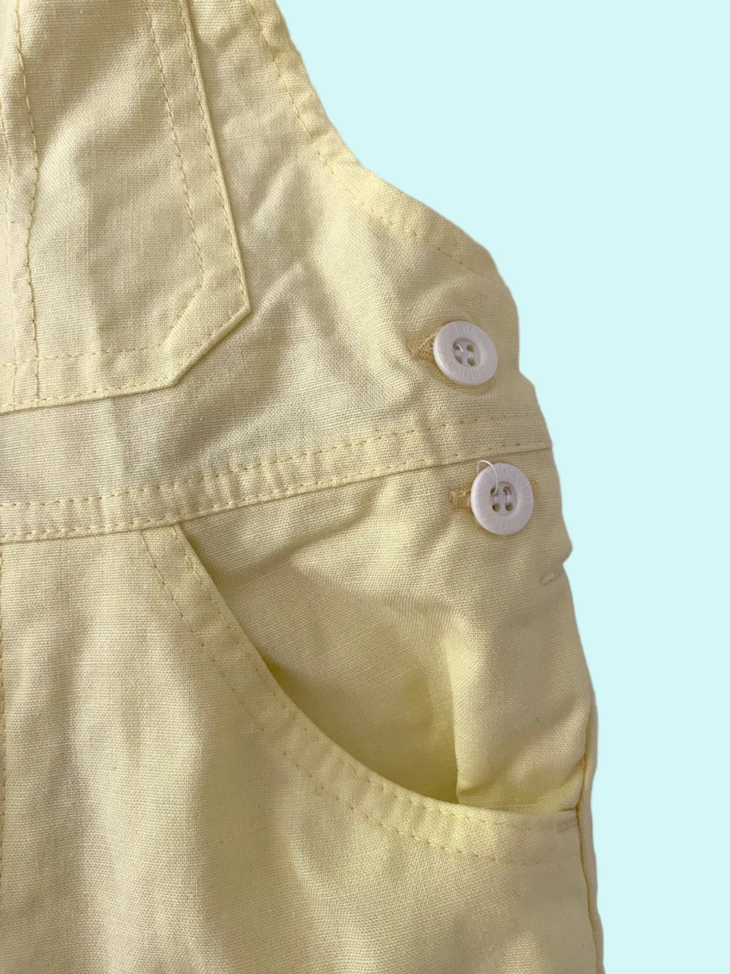 Light yellow dungaree- Vintage deadstock