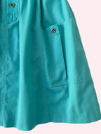 Teal midi skirt- Vintage deadstock