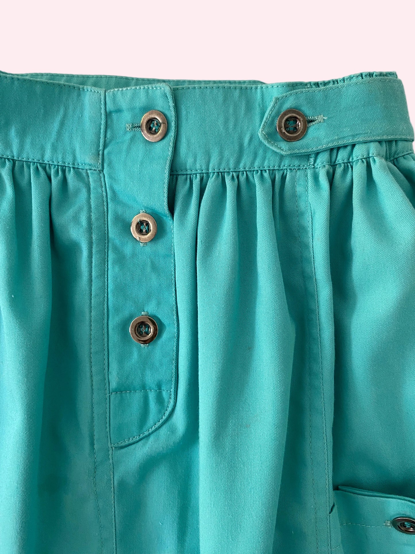 Teal midi skirt- Vintage deadstock