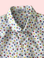 Small flowers button down shirt- Vintage deadstock