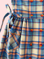 Plaid sleeveless dress- Vintage deadstock