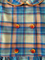 Plaid sleeveless dress- Vintage deadstock