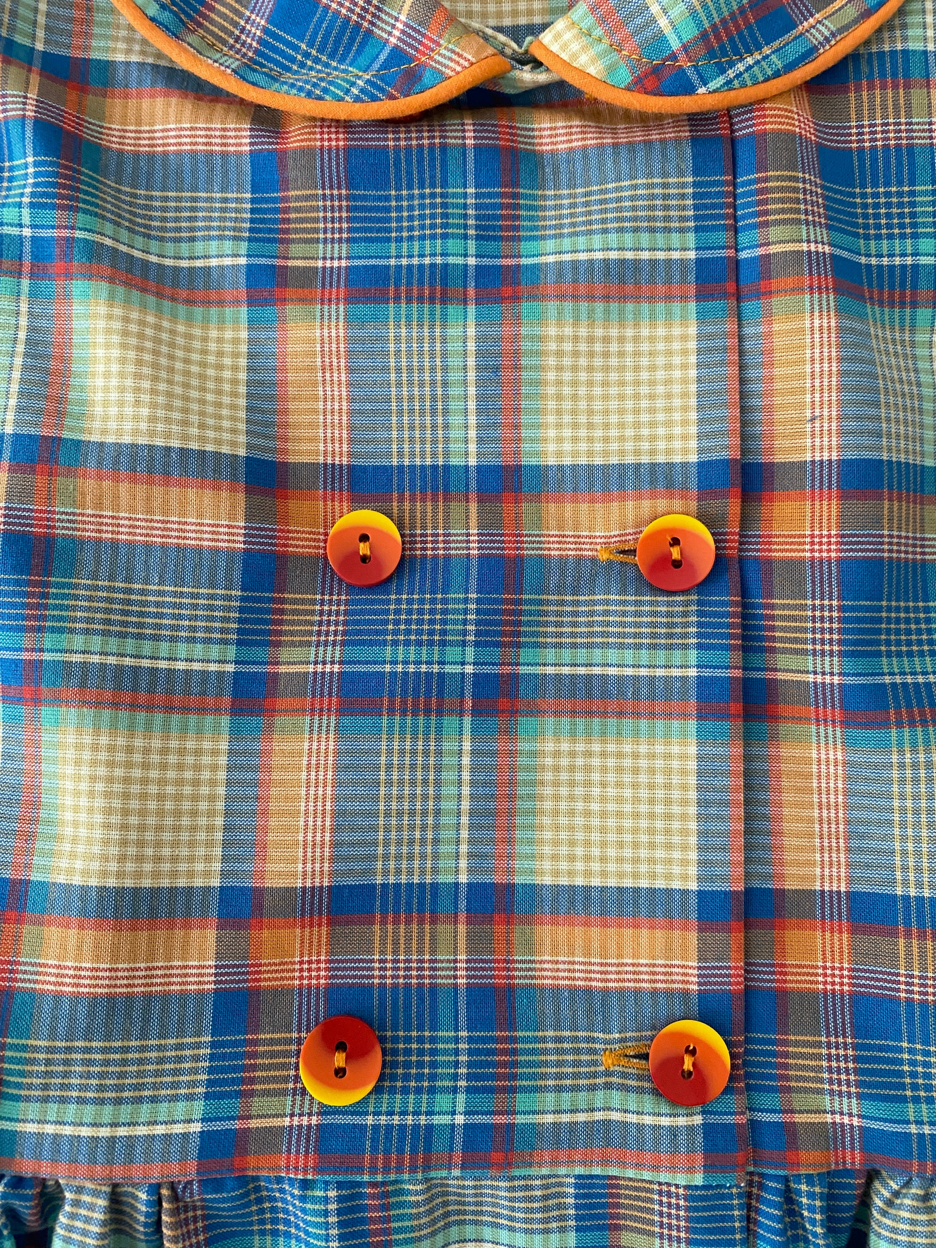Plaid sleeveless dress- Vintage deadstock