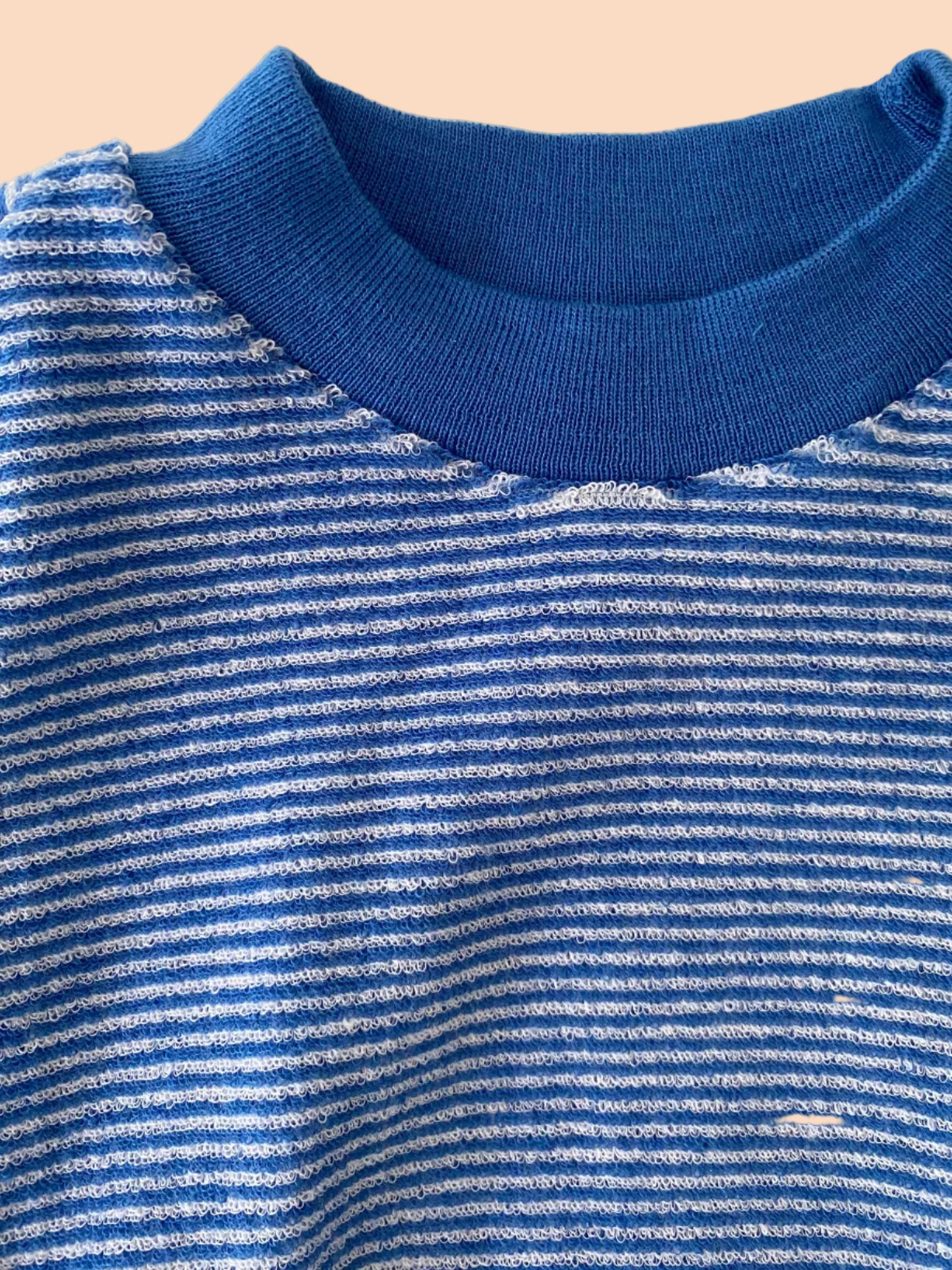 Short sleeve stripped sweatshirt- Vintage deadstock