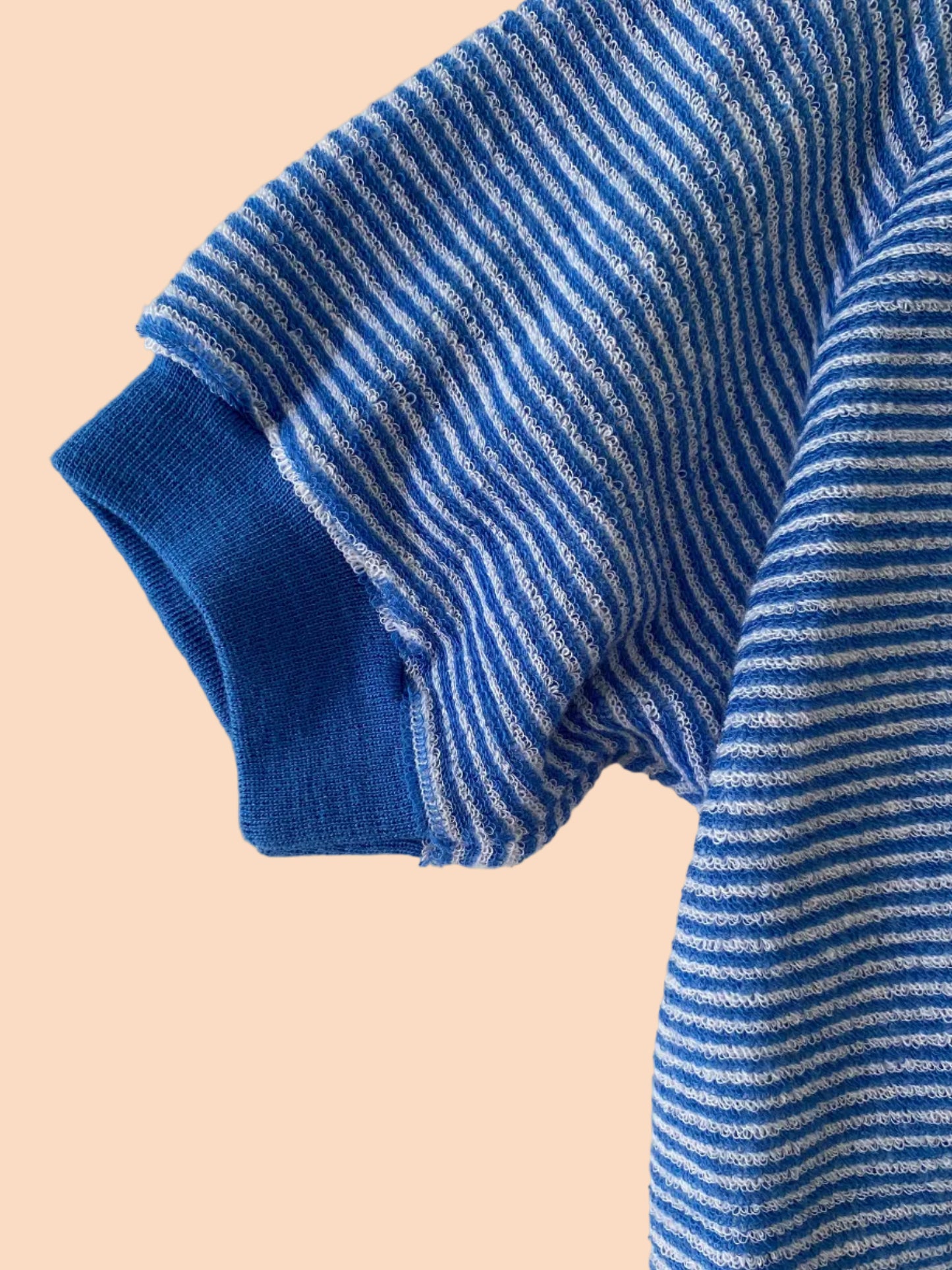 Short sleeve stripped sweatshirt- Vintage deadstock
