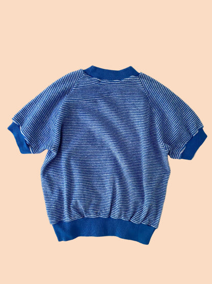 Short sleeve stripped sweatshirt- Vintage deadstock