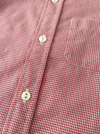 Vichy button down shirt-  Vintage deadstock