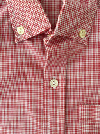 Vichy button down shirt-  Vintage deadstock
