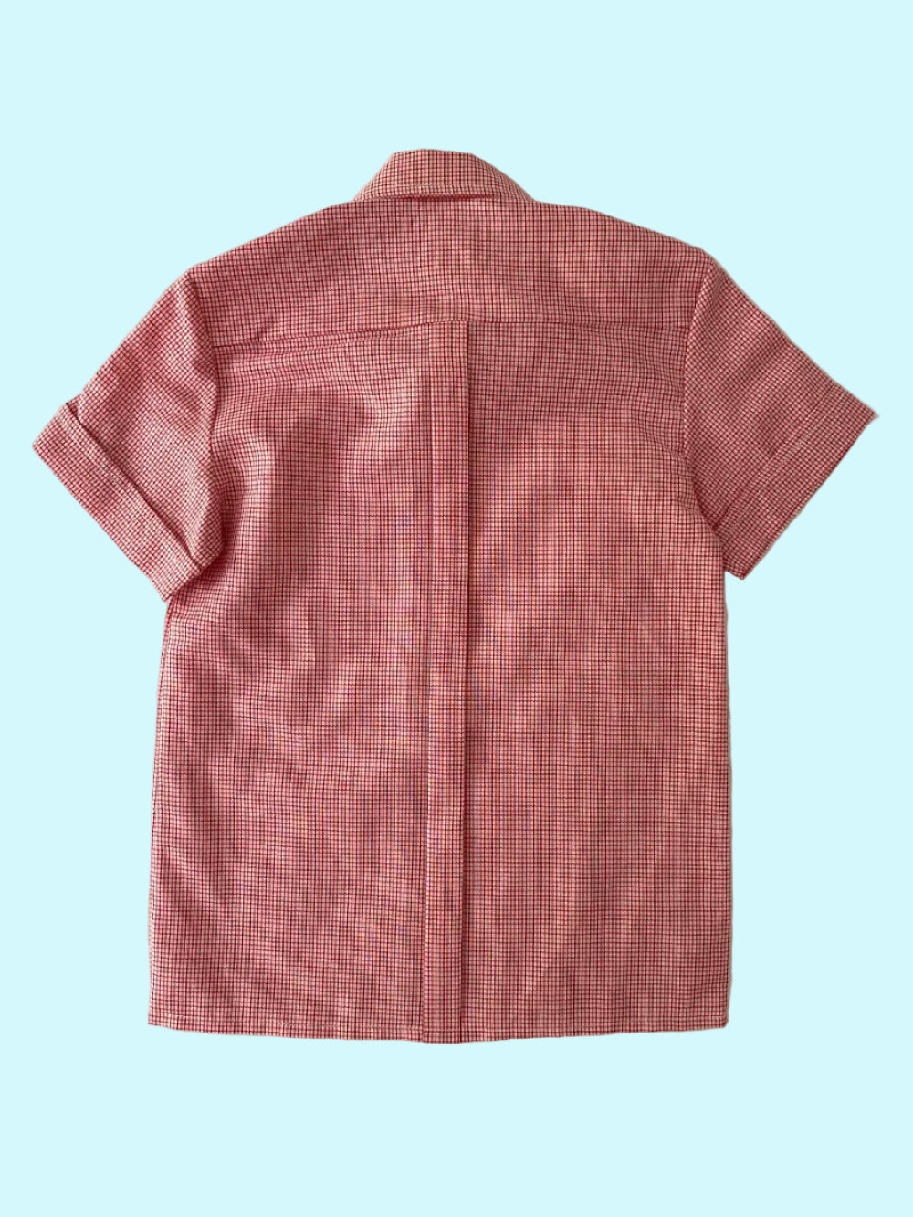 Vichy button down shirt-  Vintage deadstock