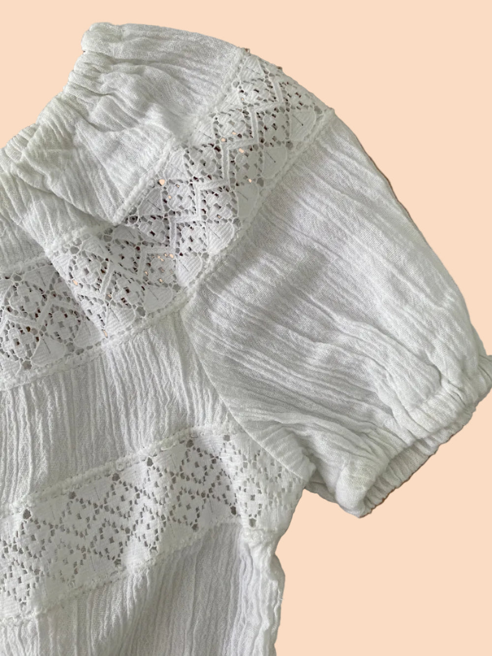 Peasant cotton blouse- Vintage deadstock