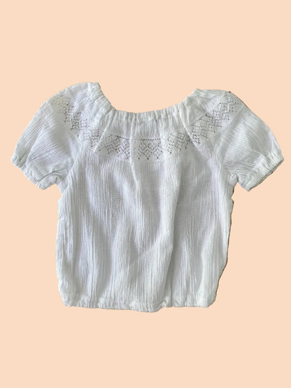 Peasant cotton blouse- Vintage deadstock