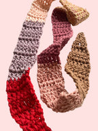 Dylan crochet miniscarf- Pink & green (Copy)