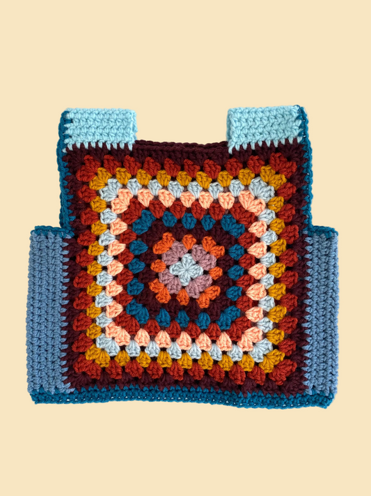 Marvelous Crochet Vest- Blues- 10/ 12T