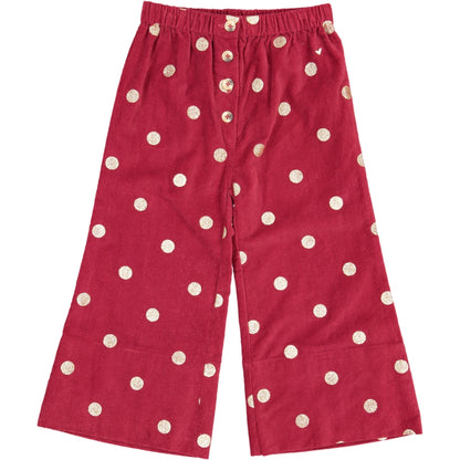 GIRL PANTS- Hayden Golden Dots corduroy girl pants