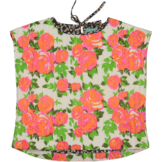 GIRL VEST- Piper Camelia quilted girl vest