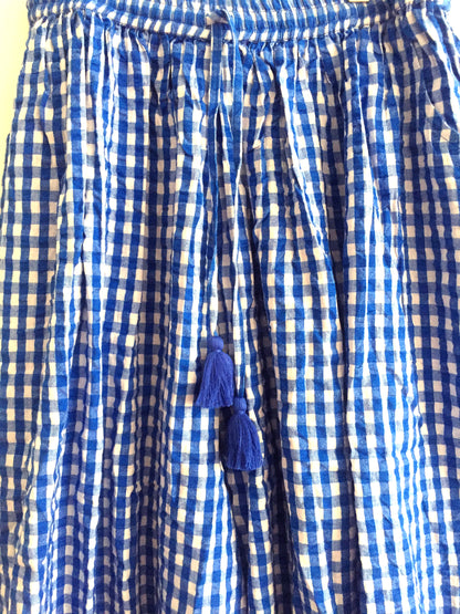 Carmen WOMAN pants Gingham Blue