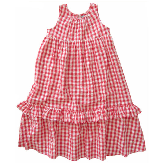 GIRL DRESS- Colette Strawberry gingham girl maxi dress