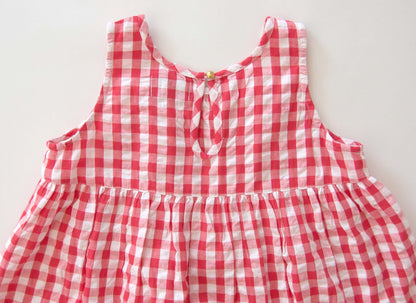 GIRL DRESS- Colette Strawberry gingham girl maxi dress