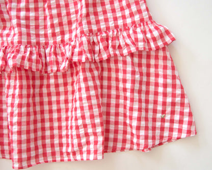 GIRL DRESS- Colette Strawberry gingham girl maxi dress